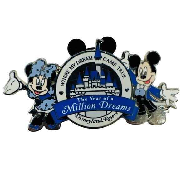 DISNEY WORLD Minnie Mickey Limited Edition Year Of A Million Dreams Trading Pin - Picture 1 of 3